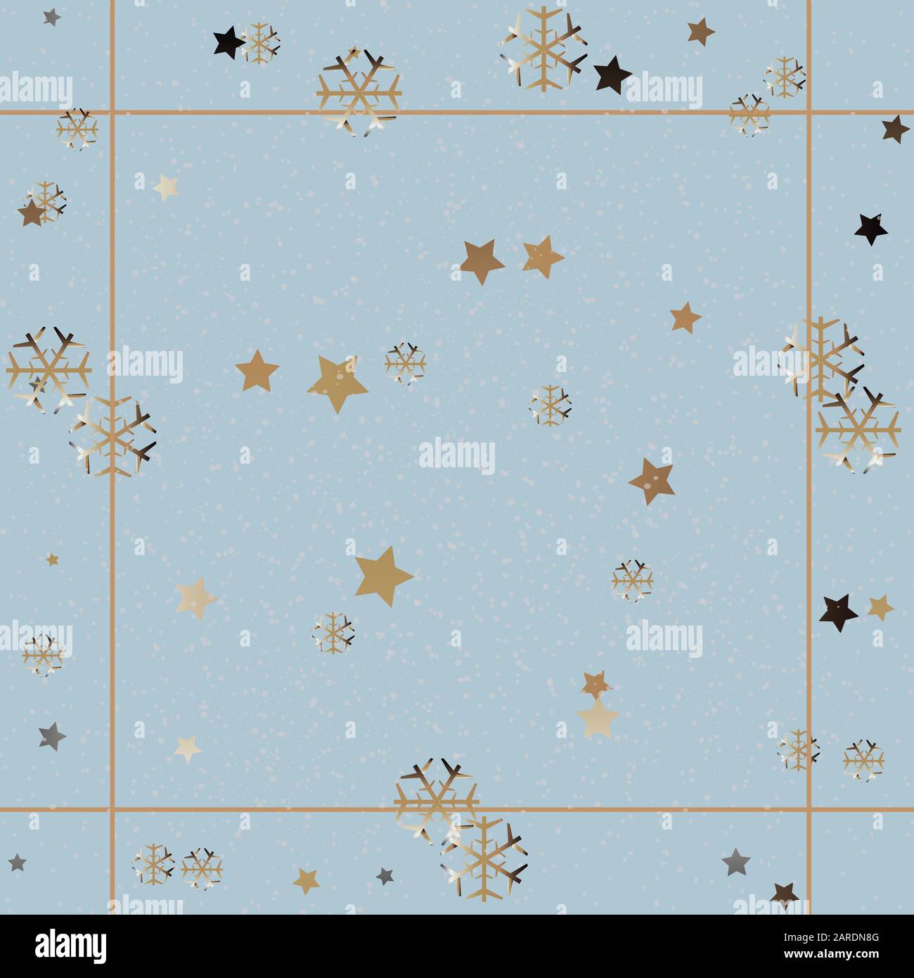 Frame on dotted background with snowflakes and stars. vector ...