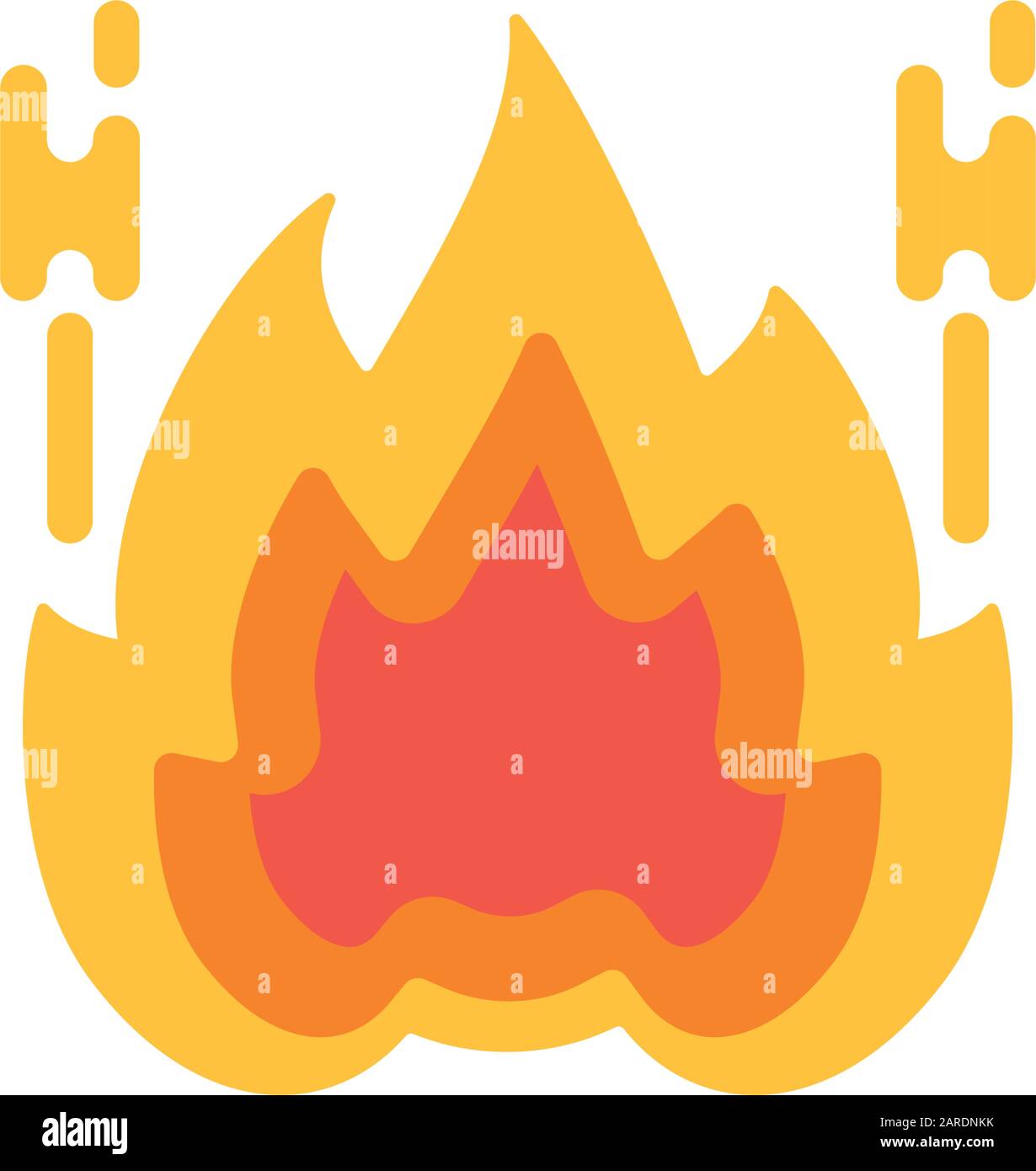 Flame design of Fire bonfire hot burn light flammable heat and campfire ...