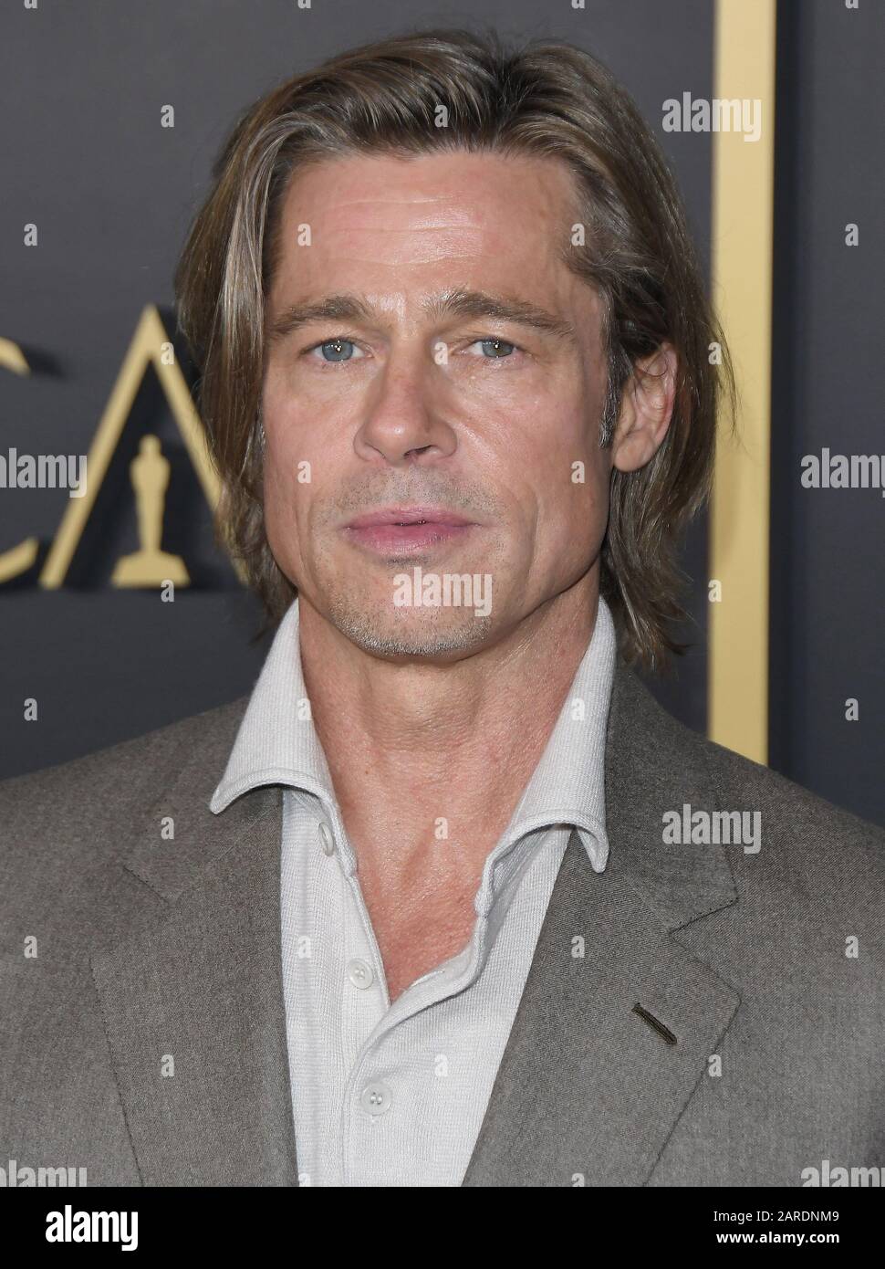Los Angeles, USA. 27th Jan 2020. Brad Pitt arrives at the 92nd Oscars Nominees Luncheon held at the Ray Dolby Ballroom at Hollywood & Highland in Hollywood, CA on Monday, ?January 27, 2020. (Photo By Sthanlee B. Mirador/Sipa USA) Credit: Sipa USA/Alamy Live News Stock Photo