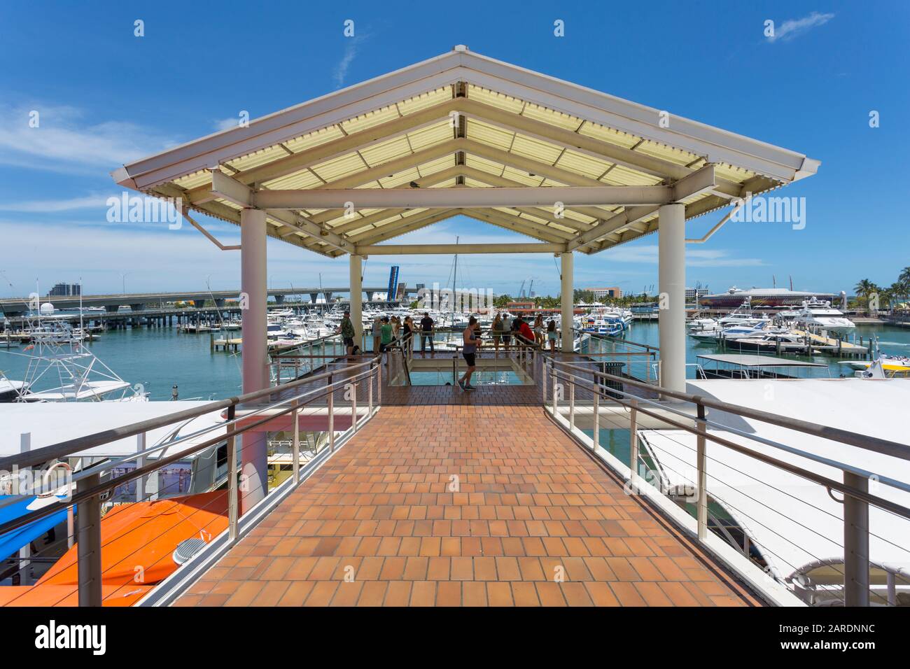 Harbour in the Bayside Marketplace in Downtown, Miami, Florida, United States of America, North America Stock Photo