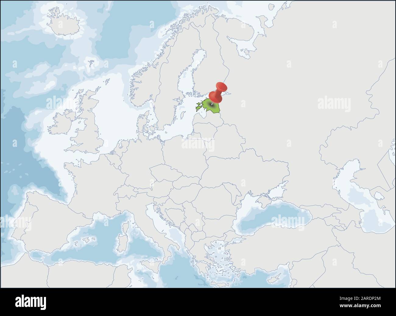 Estonia Europe Map Stock Vector Images Alamy Republic Of Estonia Location On Europe Map 2ARDP2M