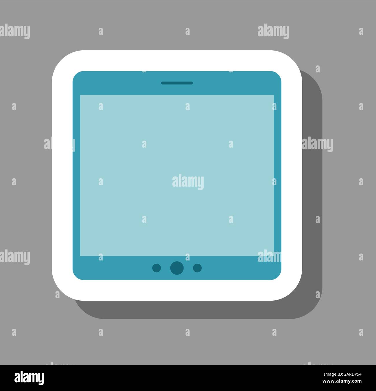Tablet icon for presentation symbols. All the objects, shadows and ...
