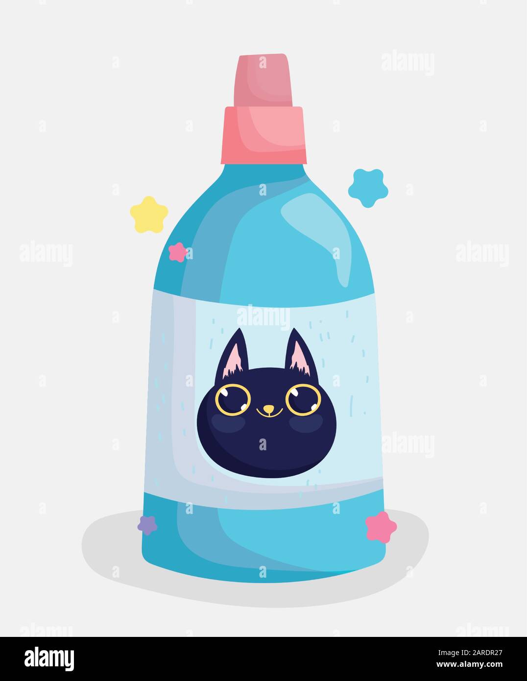 medicine bottle cat veterinarian domestic cartoon animal, pets vector