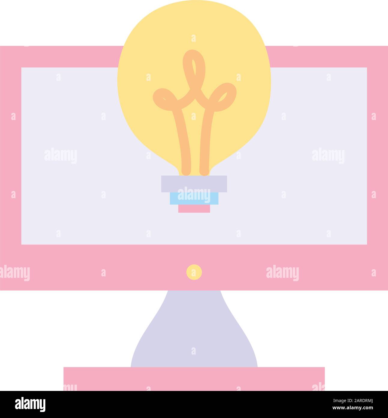 back to school education computer monitor idea innovation vector illustration Stock Vector Image