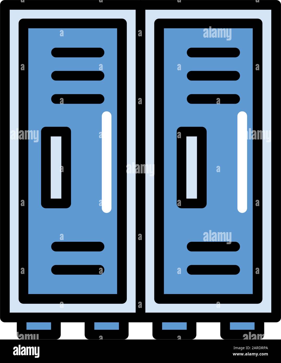 lockers metal store isolated icon Stock Vector