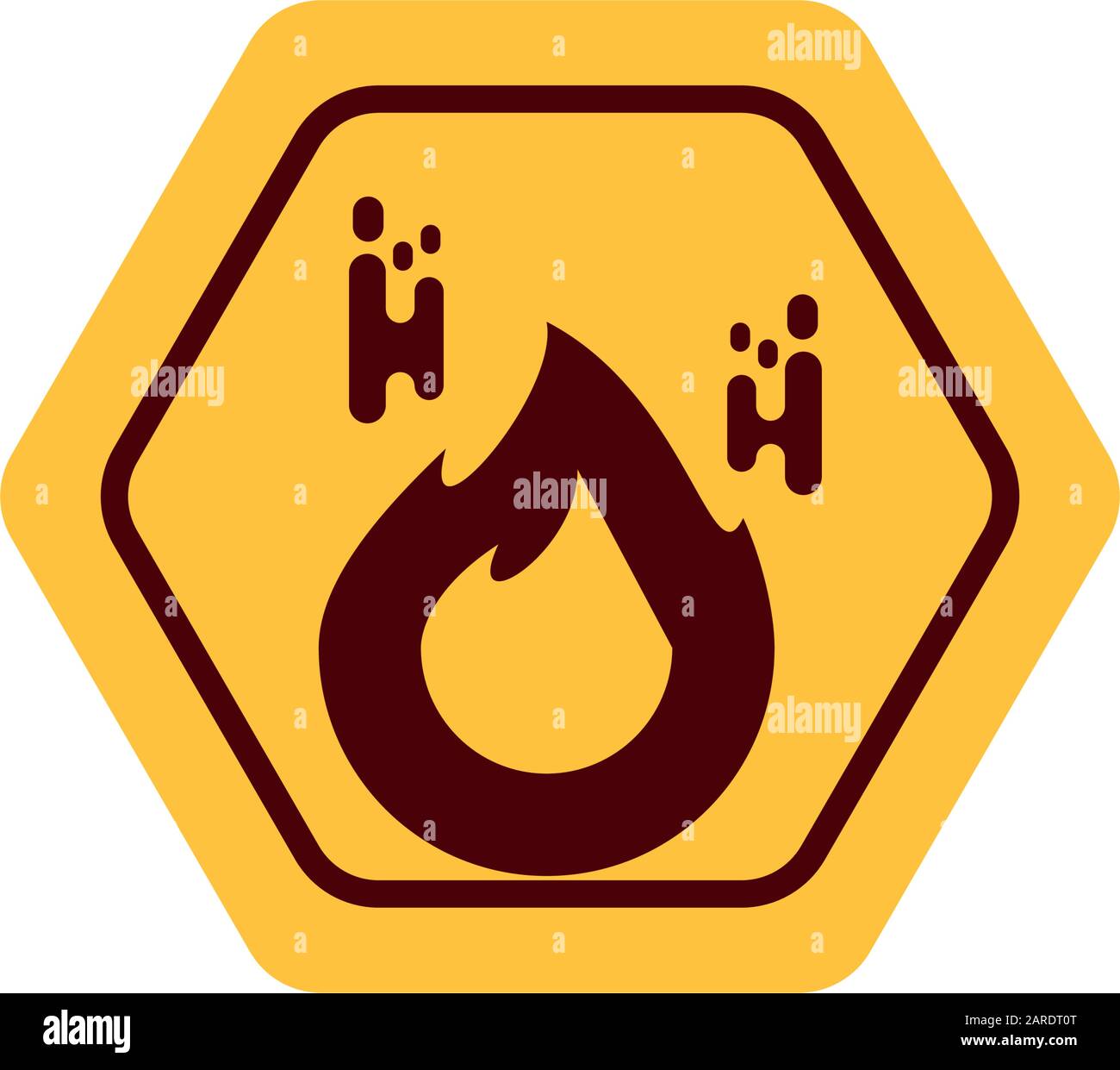 Flame banner design of Fire bonfire hot burn light flammable heat and ...
