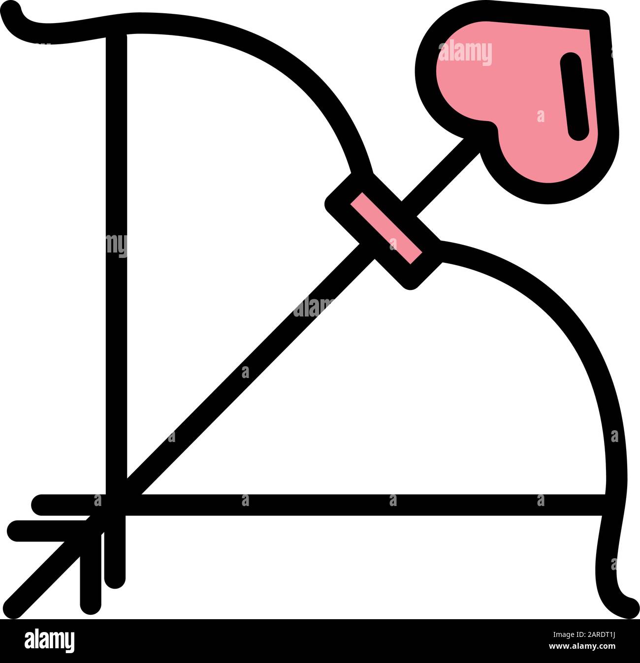 happy valentines day heart arrow with arch Stock Vector Image & Art - Alamy