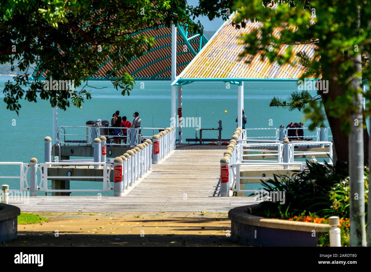 Fishing Jetty on The Strand, Townsville Queensland Australia Stock Photo