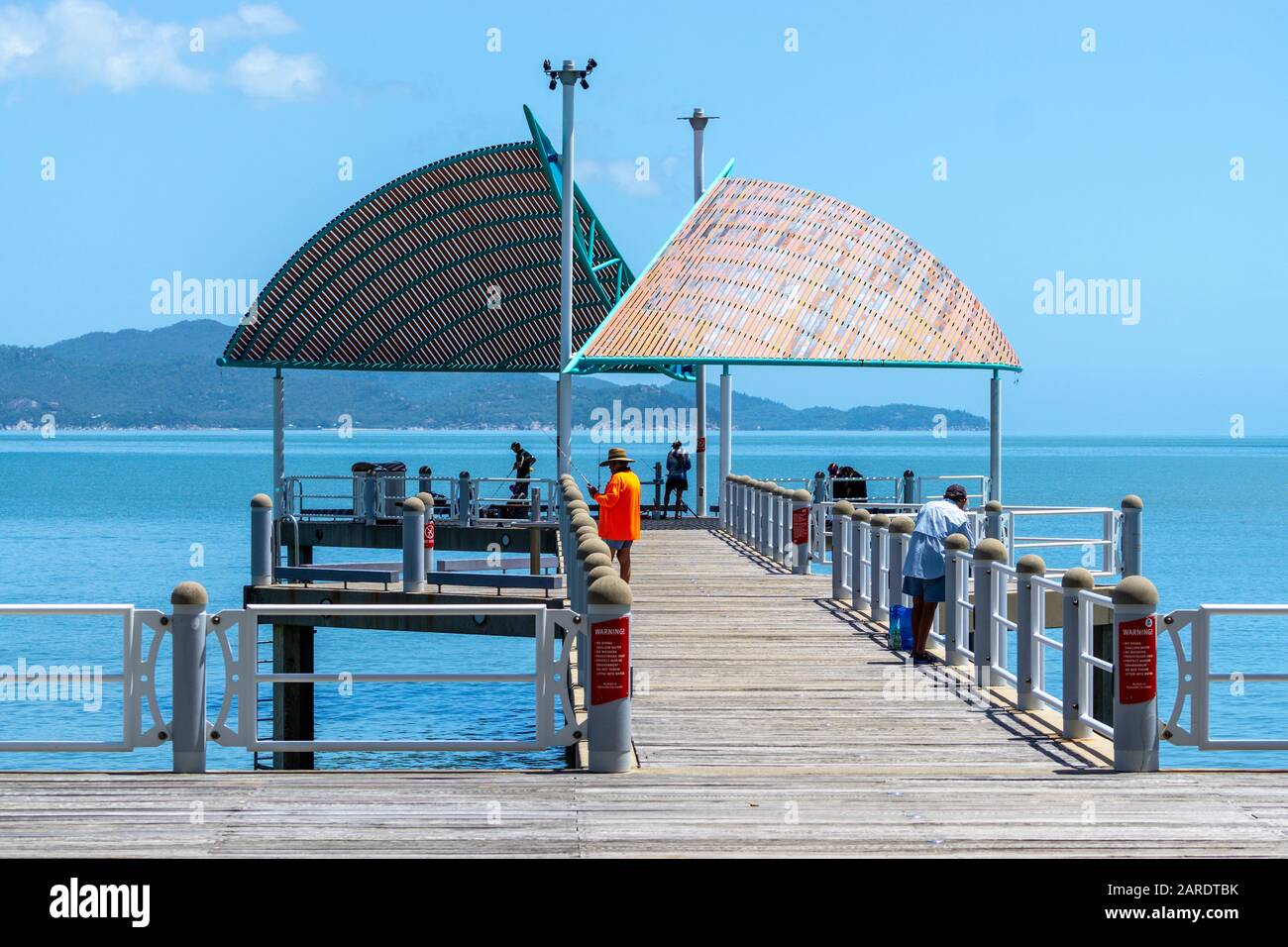 Fishing Jetty on The Strand, Townsville Queensland Australia Stock Photo