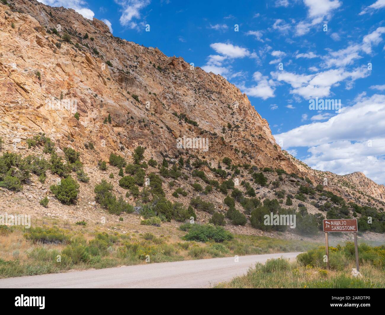 Road near the lower end of the Sheep Creek Canyon Geological Area
