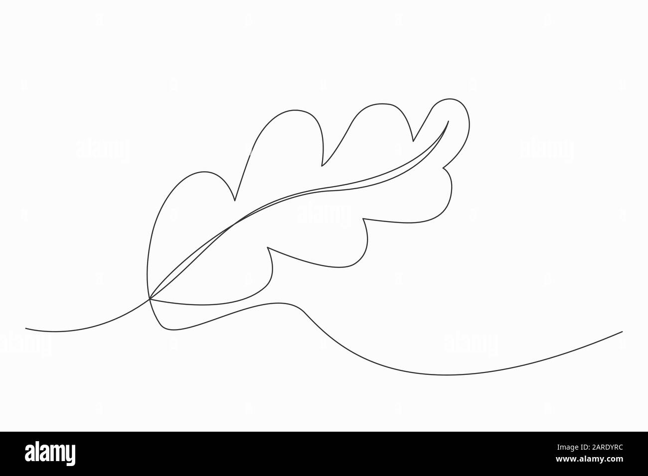 Leaf continuous one line art. Contour drawing. Minimalism art. Modern ...