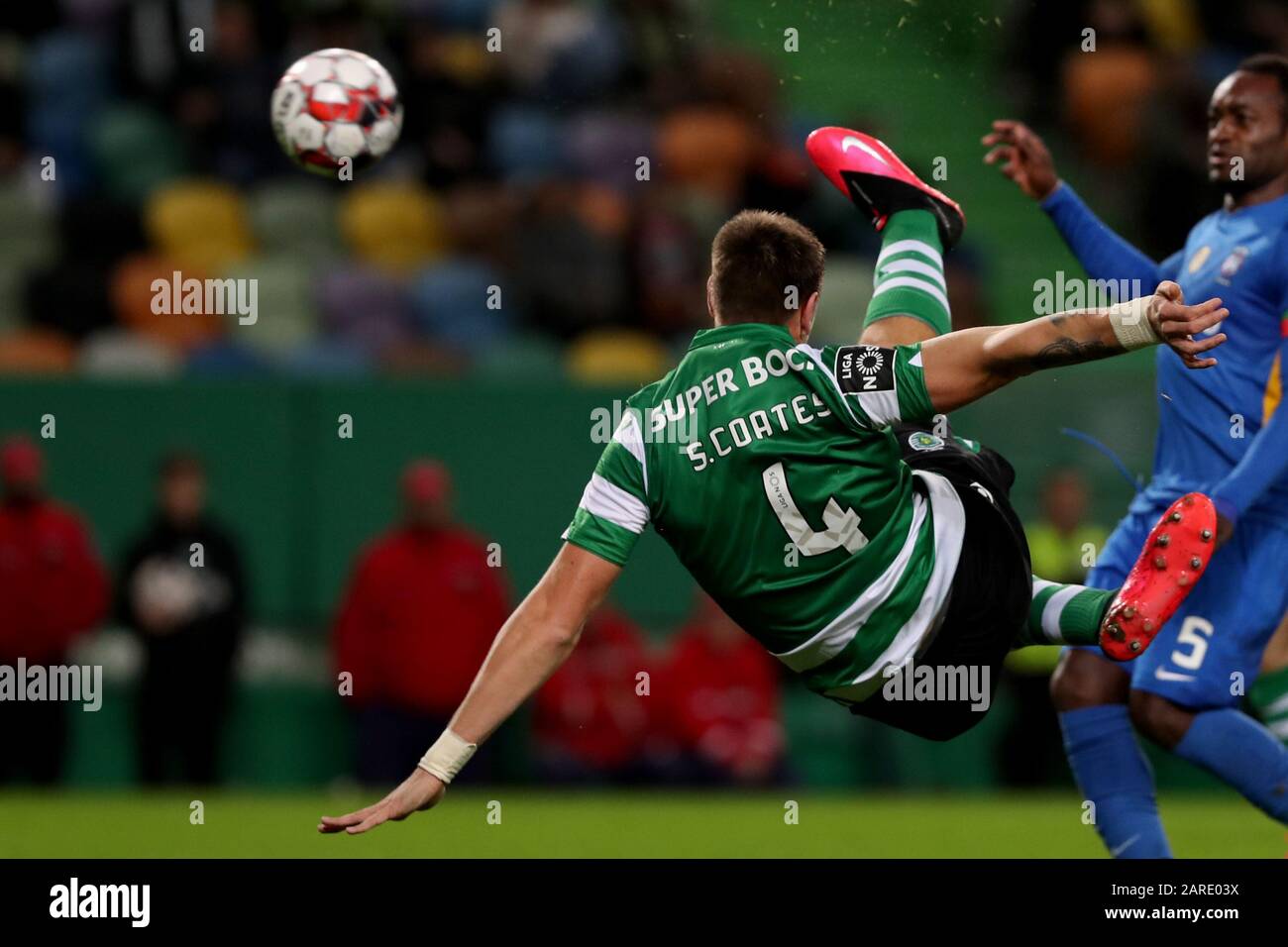 Lisbon. 27th Jan, 2020. Sebastian Coates of Sporting CP competes during the Portuguese League football match between Sporting CP and CS Maritimo at Jose Alvalade stadium in Lisbon, Portugal on Jan. 27, 2020. Credit: Pedro Fiuza/Xinhua/Alamy Live News Stock Photo
