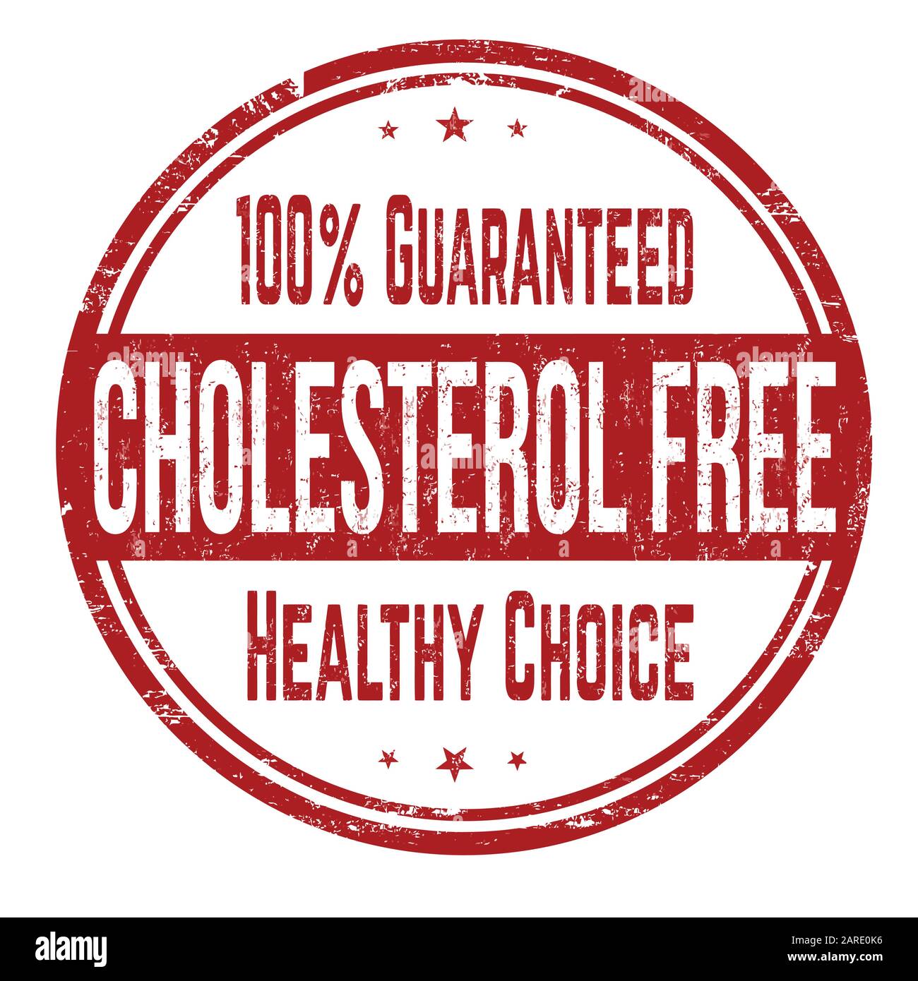 Cholesterol free sign or stamp on white background, vector illustration Stock Vector