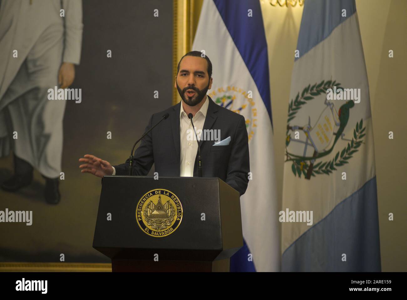 San Salvador, El Salvador. 27th Jan, 2020. NAYIB BUKELE President of El