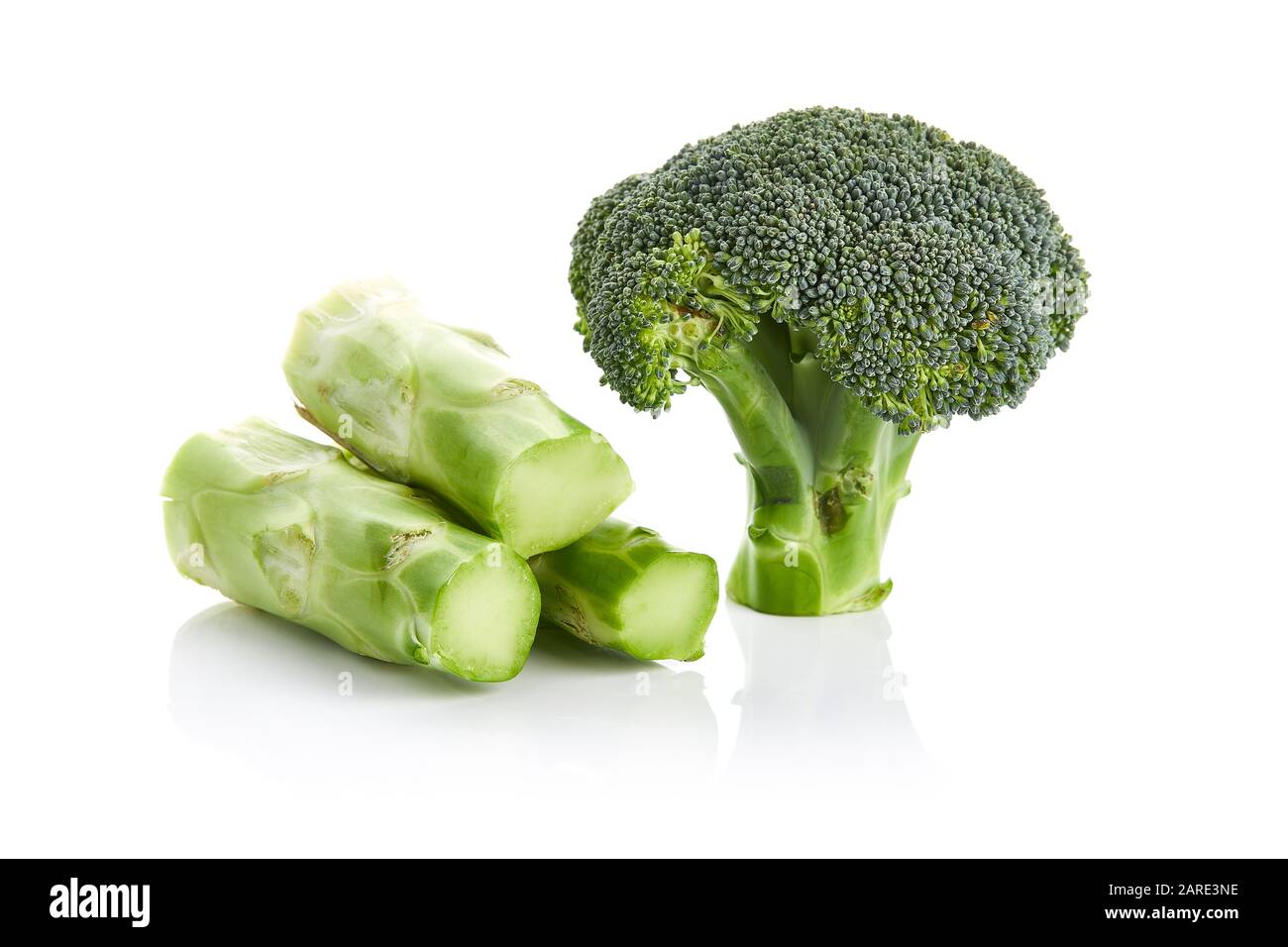 Fresh Broccoli Isolated on White Background Stock Photo