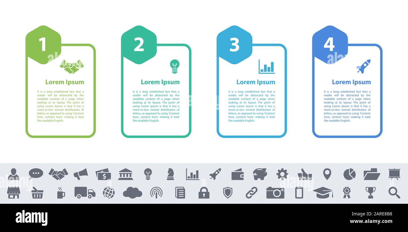 Infographic design business concept vector illustration with 4 steps or ...