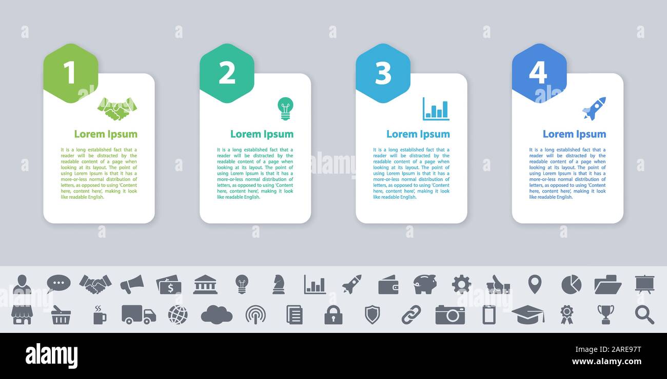 Infographic design business concept vector illustration with 4 steps or ...