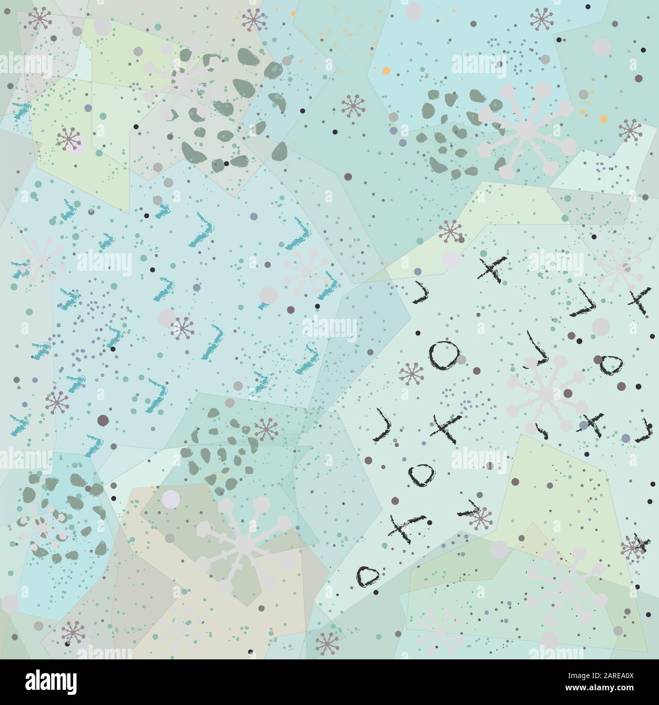 Seamless Winter Pattern with snowflakes and stripes. vector ...