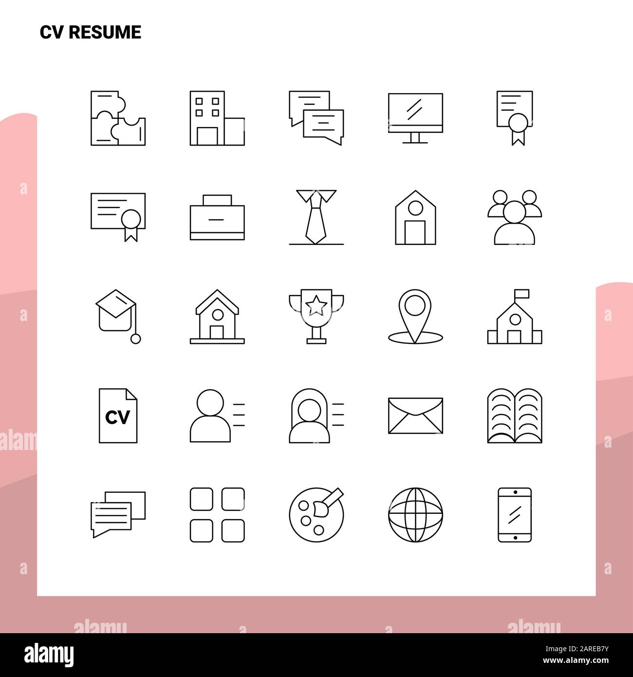 resume icon vector