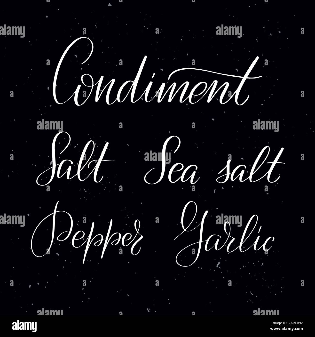 Handwritten calligraphy text, chalk on a blackboard Stock Vector
