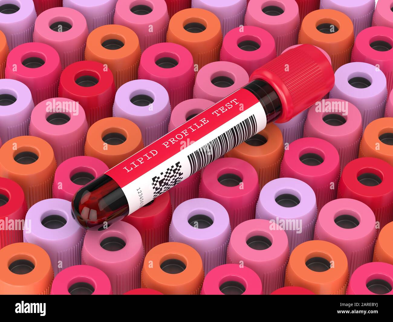 3d render with lipid profile test blood samples in row Stock Photo Alamy