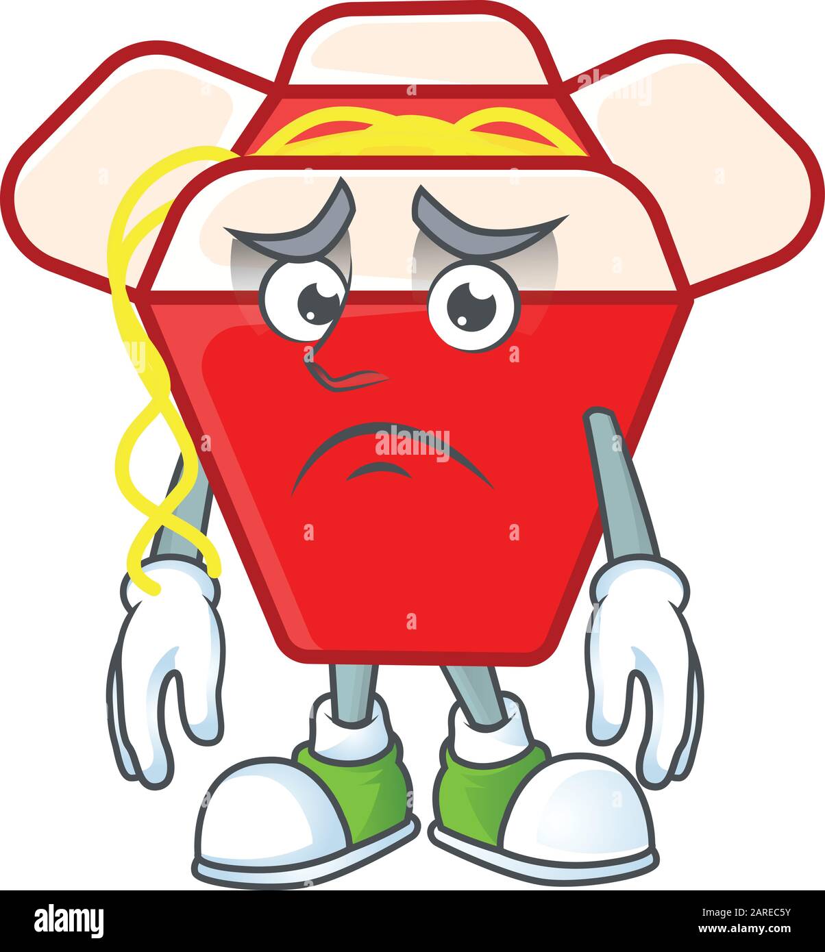 A picture of chinese box noodle showing afraid look face Stock Vector Image & Art Alamy