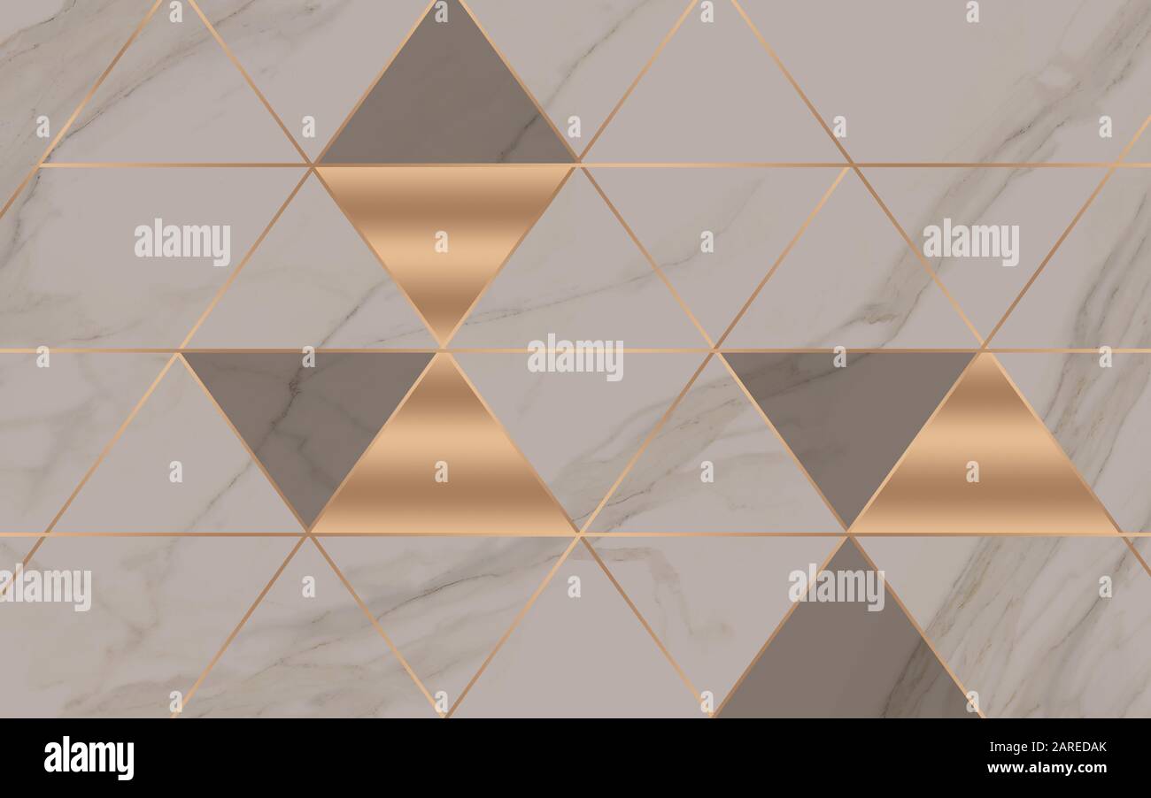 Abstract illustration, gray marble background, triangles Stock Photo