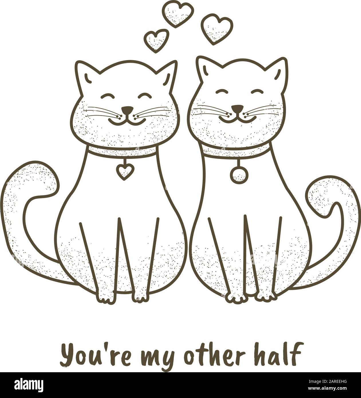Lovely couple of cats and heart hand drawn style, Cute cartoon funny animal characters Stock Vector Image & Art - Alamy Lovely couple of cats and heart hand drawn style, Cute cartoon funny animal characters Stock Vector Image & Art - Alamy