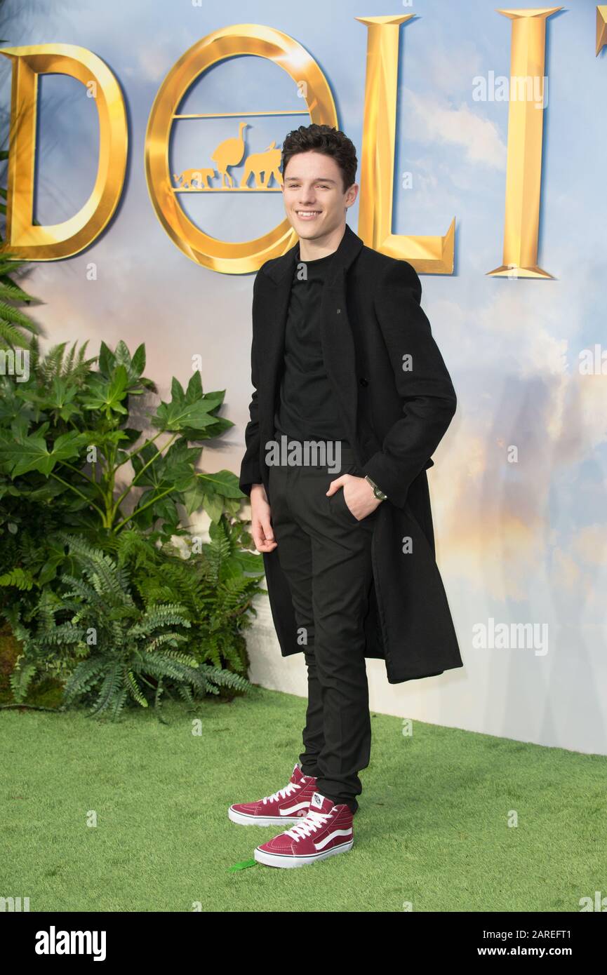 Harry Collett Arriving for the special screening of Dolittle, Leicester ...