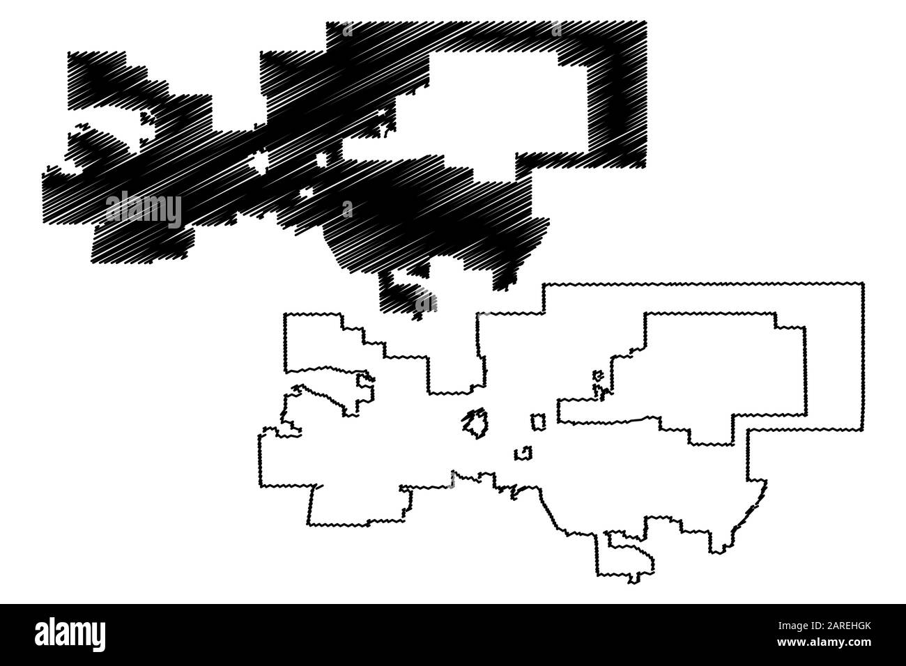 Palmdale City, California (United States cities, United States of America, usa city) map vector illustration, scribble sketch City of Palmdale map Stock Vector