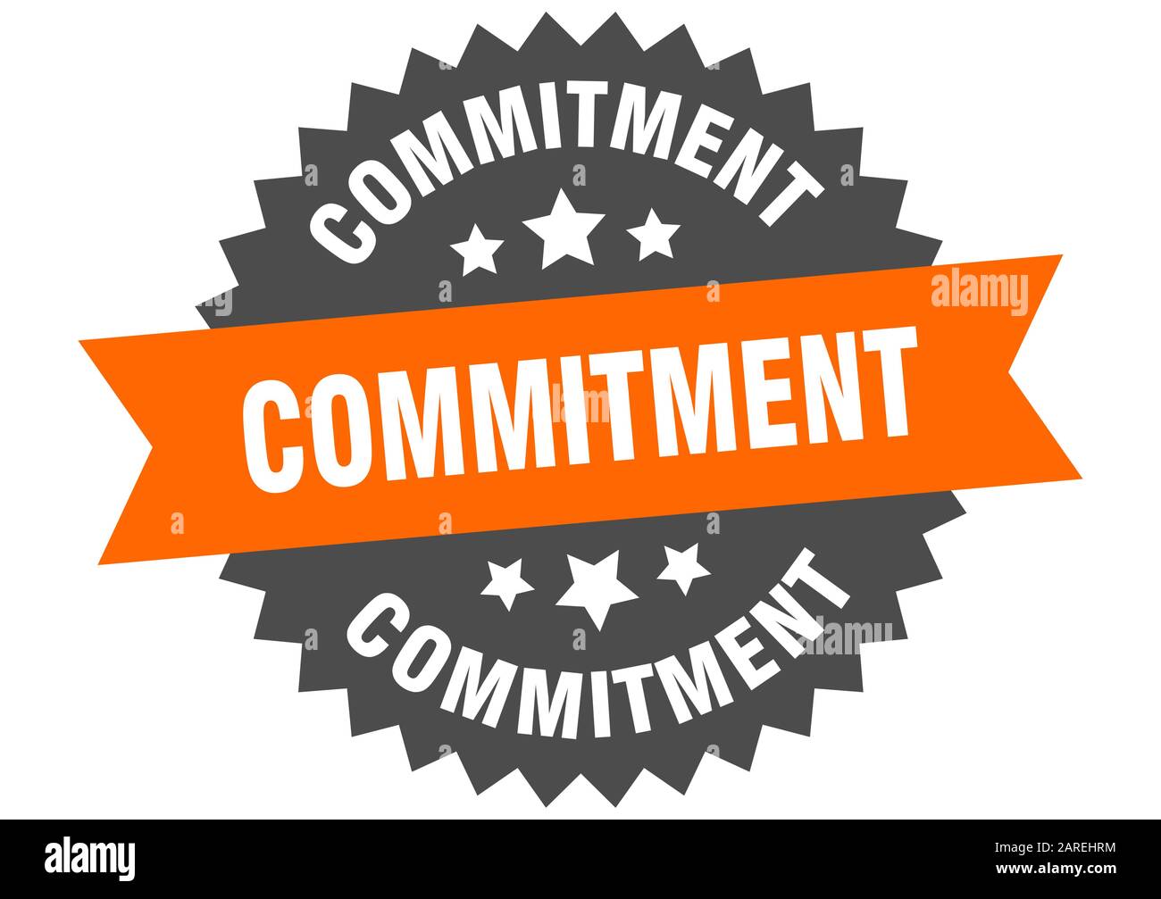 commitment sign. commitment circular band label. round commitment sticker Stock Vector