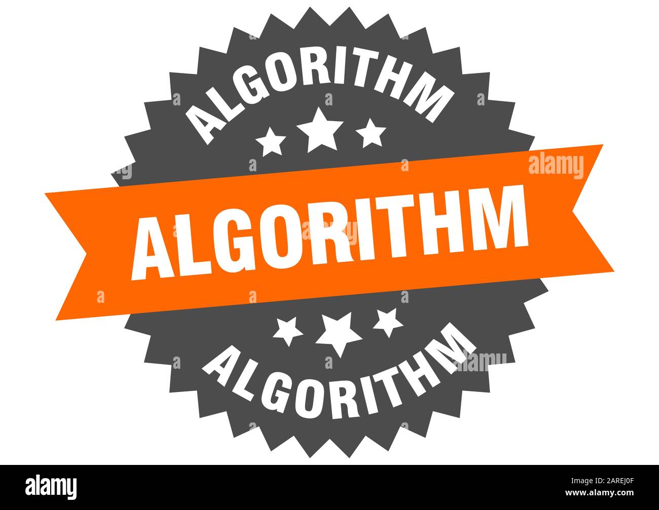 algorithm sign. algorithm circular band label. round algorithm sticker ...
