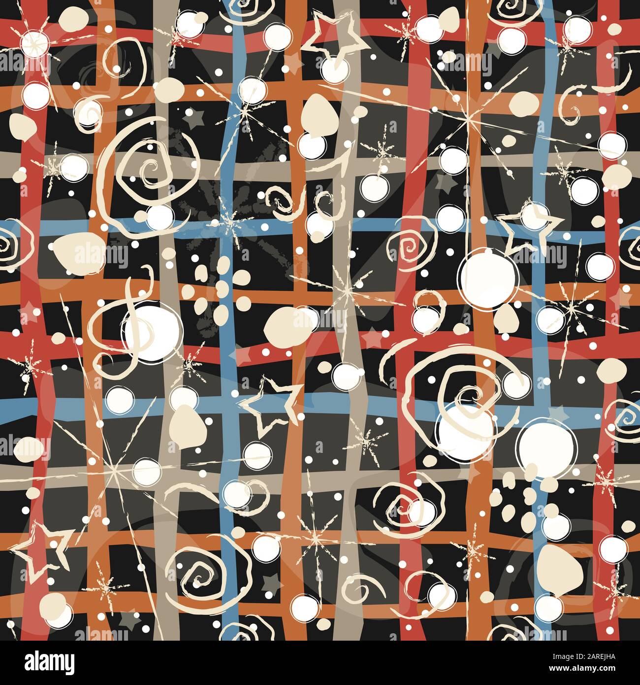 Cute Hand Drawn Winter Pattern. Seamless Pattern. Vector Illustration ...