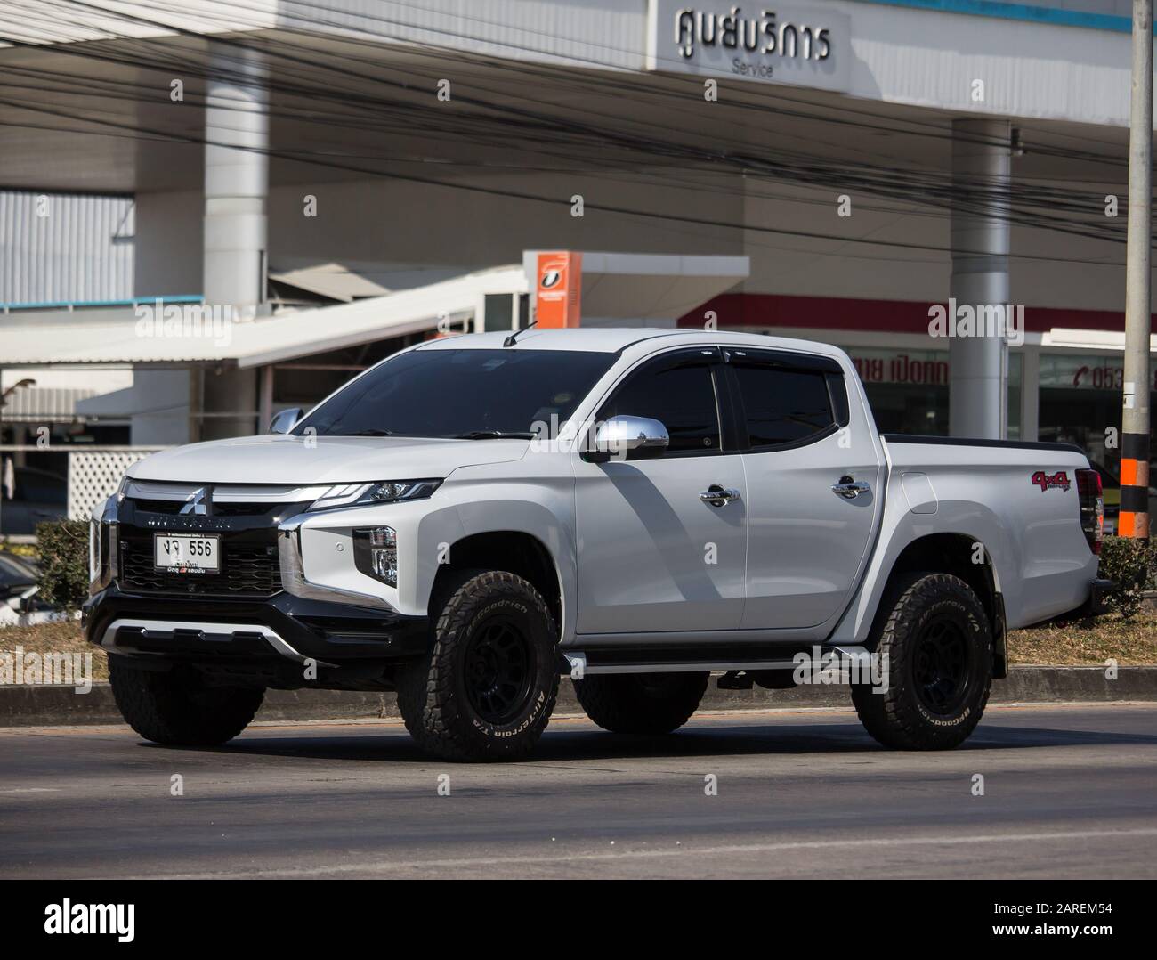 Chiangmai Thailand December 24 2019 Private Car New Mitsubishi Triton Pickup Truck On Road No 1001 8 Km From Chiangmai Business Area Stock Photo Alamy
