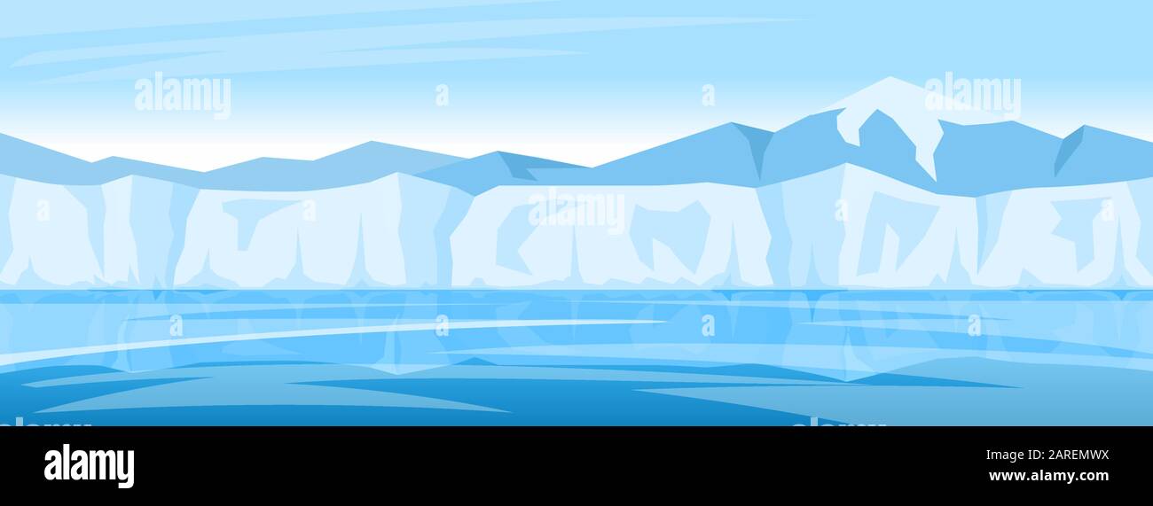 winter arctic ice landscape Stock Vector Image & Art - Alamy