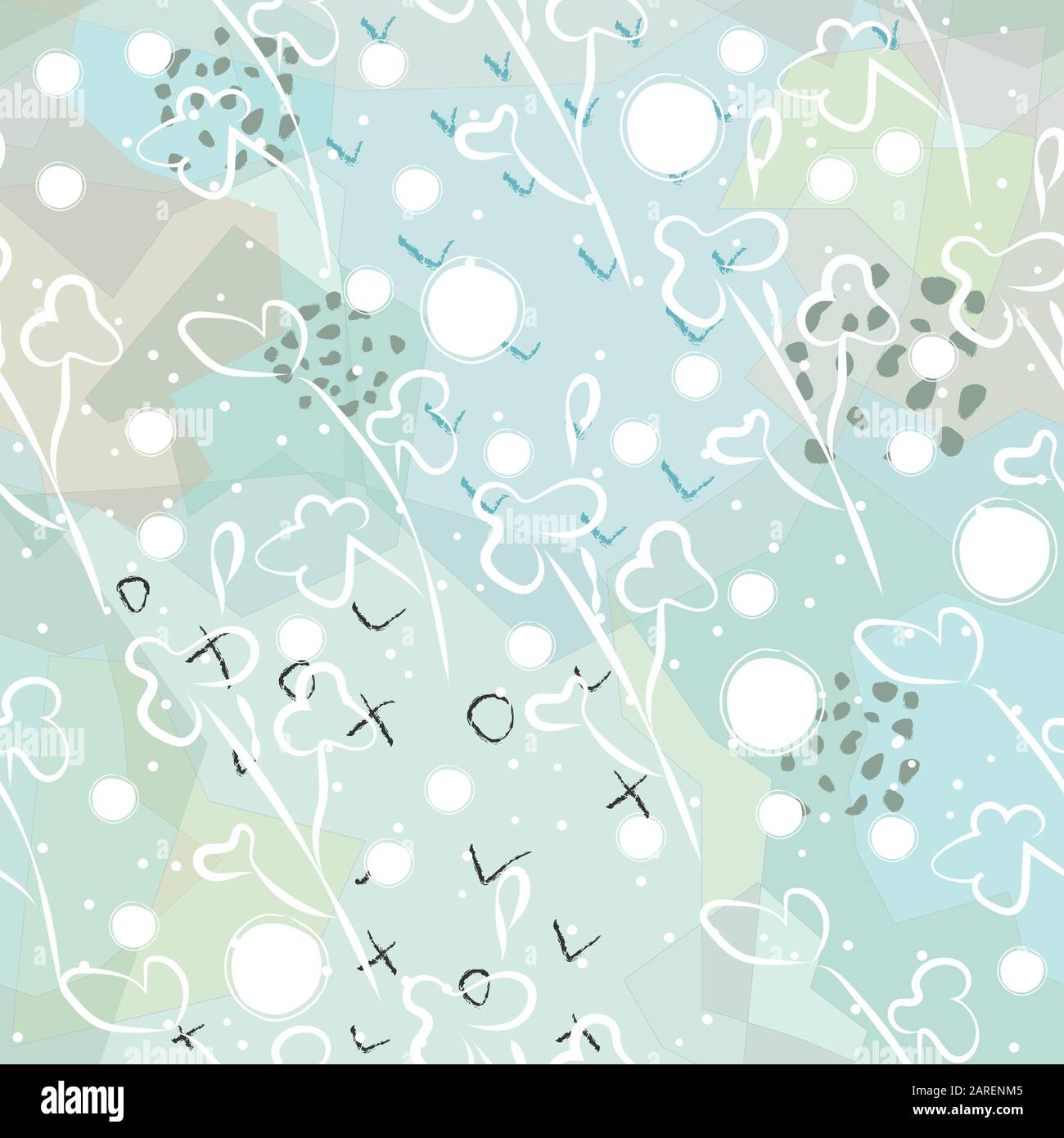 Seamless Winter Pattern with Hand Drawn Winter Elements. Scandinavian ...