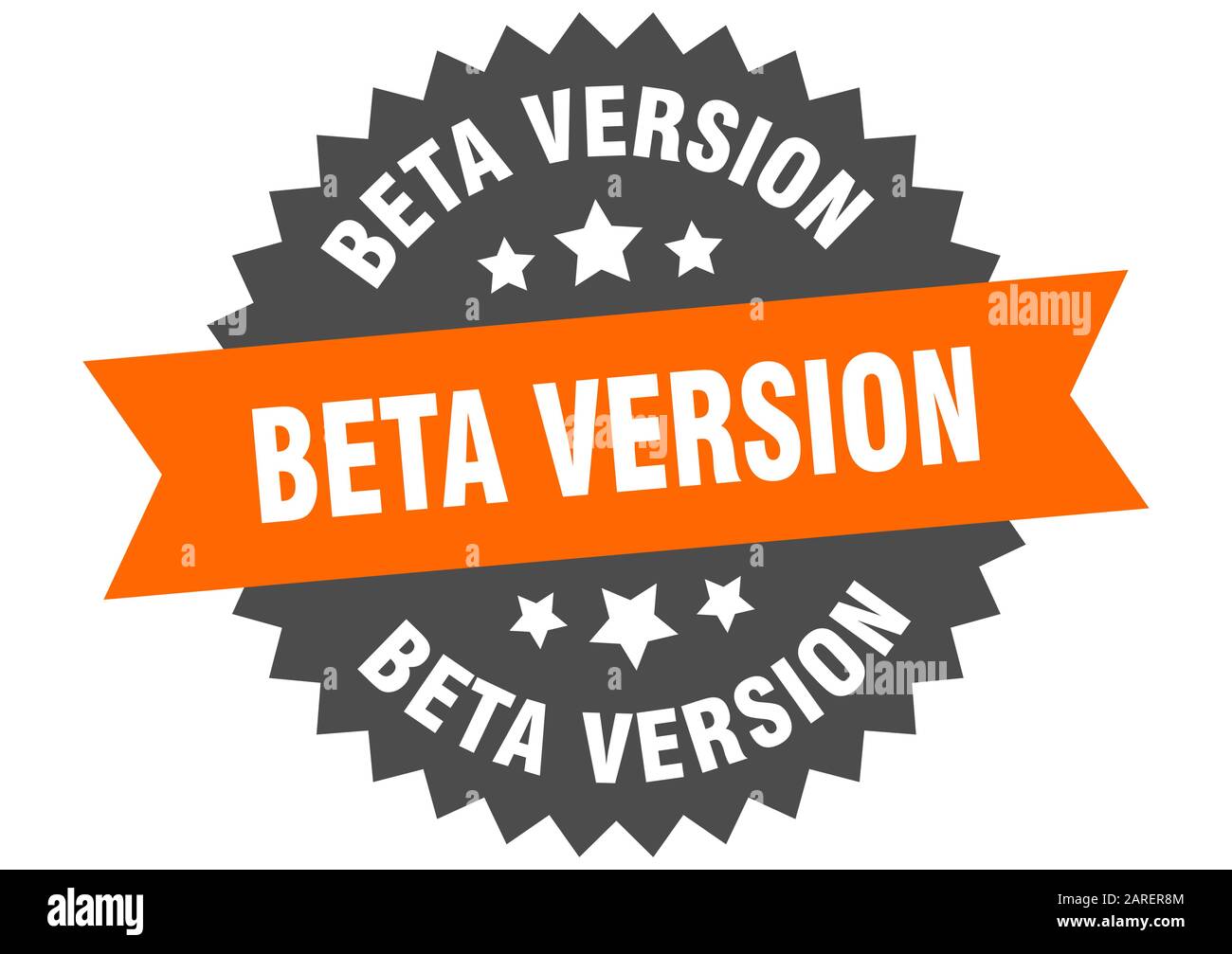 beta version sign. beta version circular band label. round beta version sticker Stock Vector