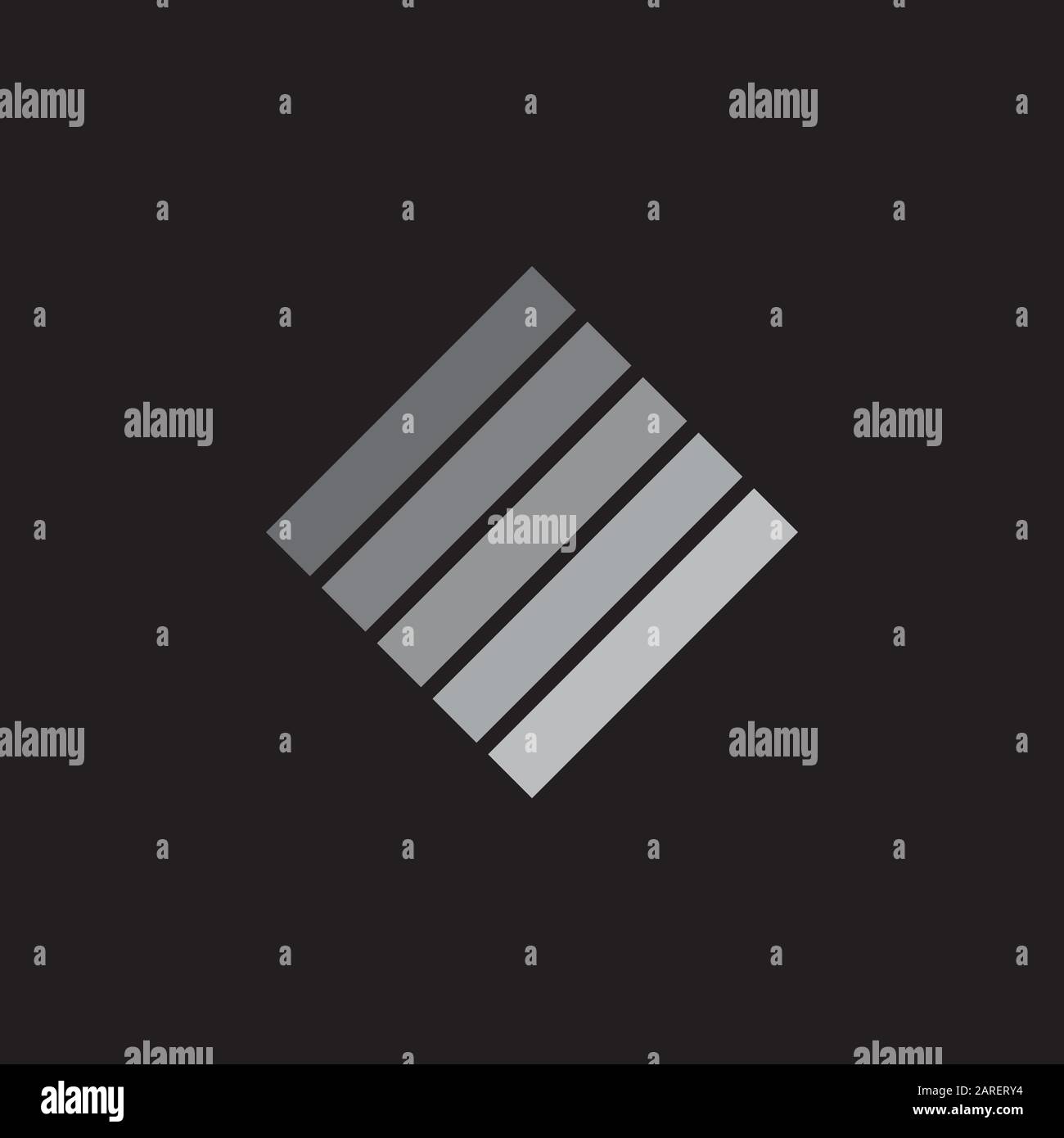 square geometric stripes gradient logo vector Stock Vector