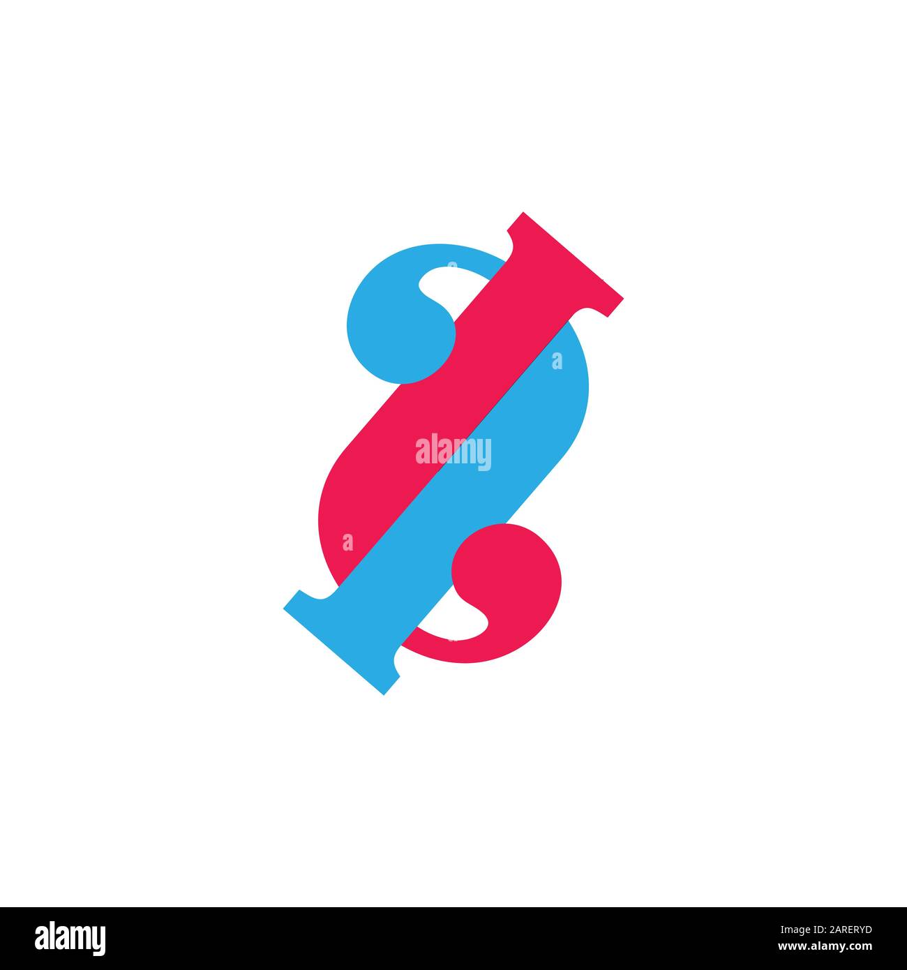 number two linked colorful design logo vector Stock Vector Image & Art ...