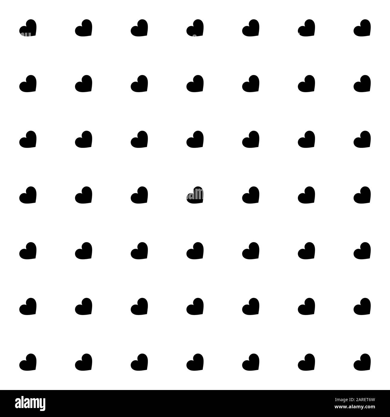 Vector seamless texture. White background and black hearts Stock Vector ...