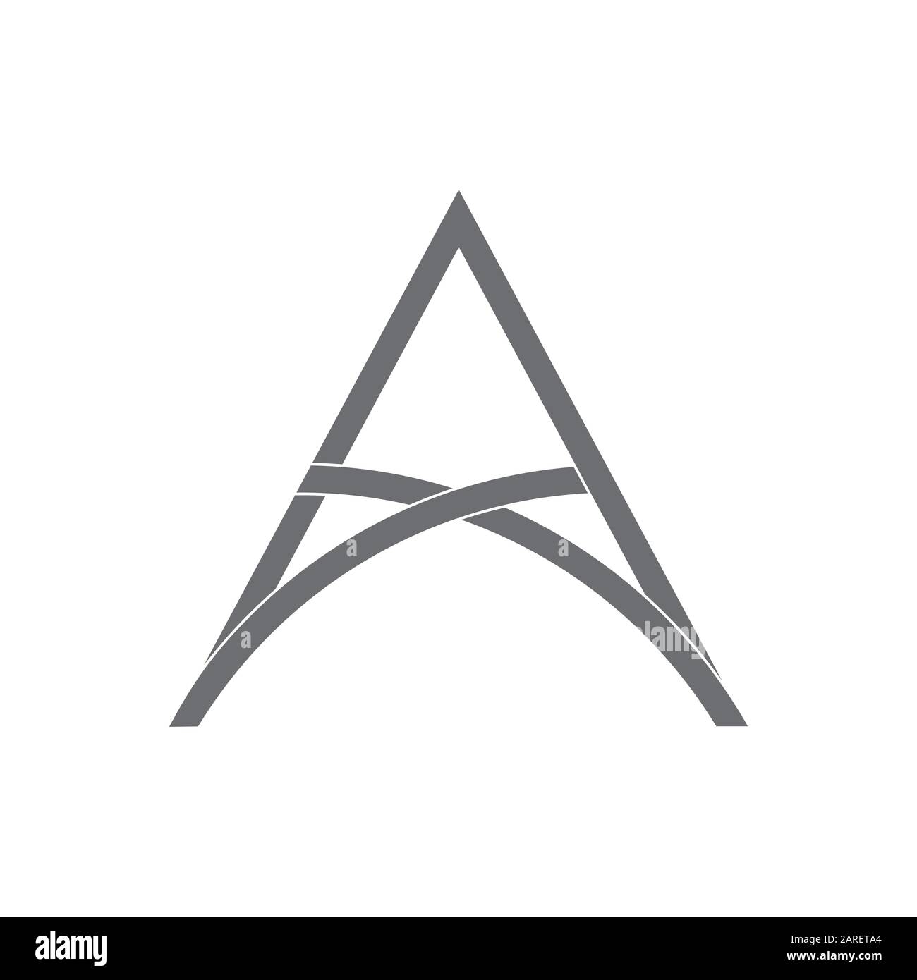 geometric arrow thin line logo vector Stock Vector