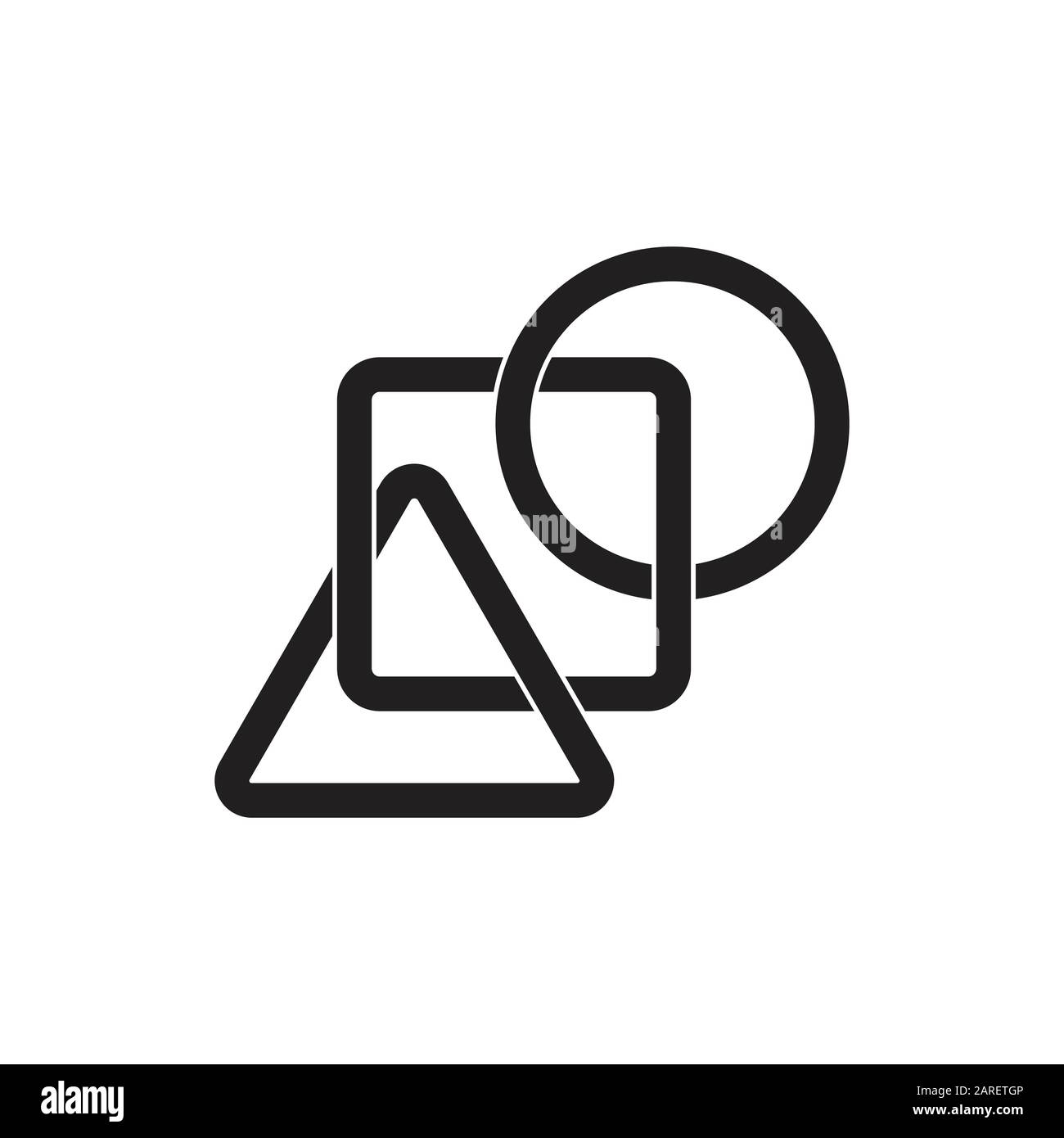 linked based shape symbol education vector Stock Vector Image & Art - Alamy