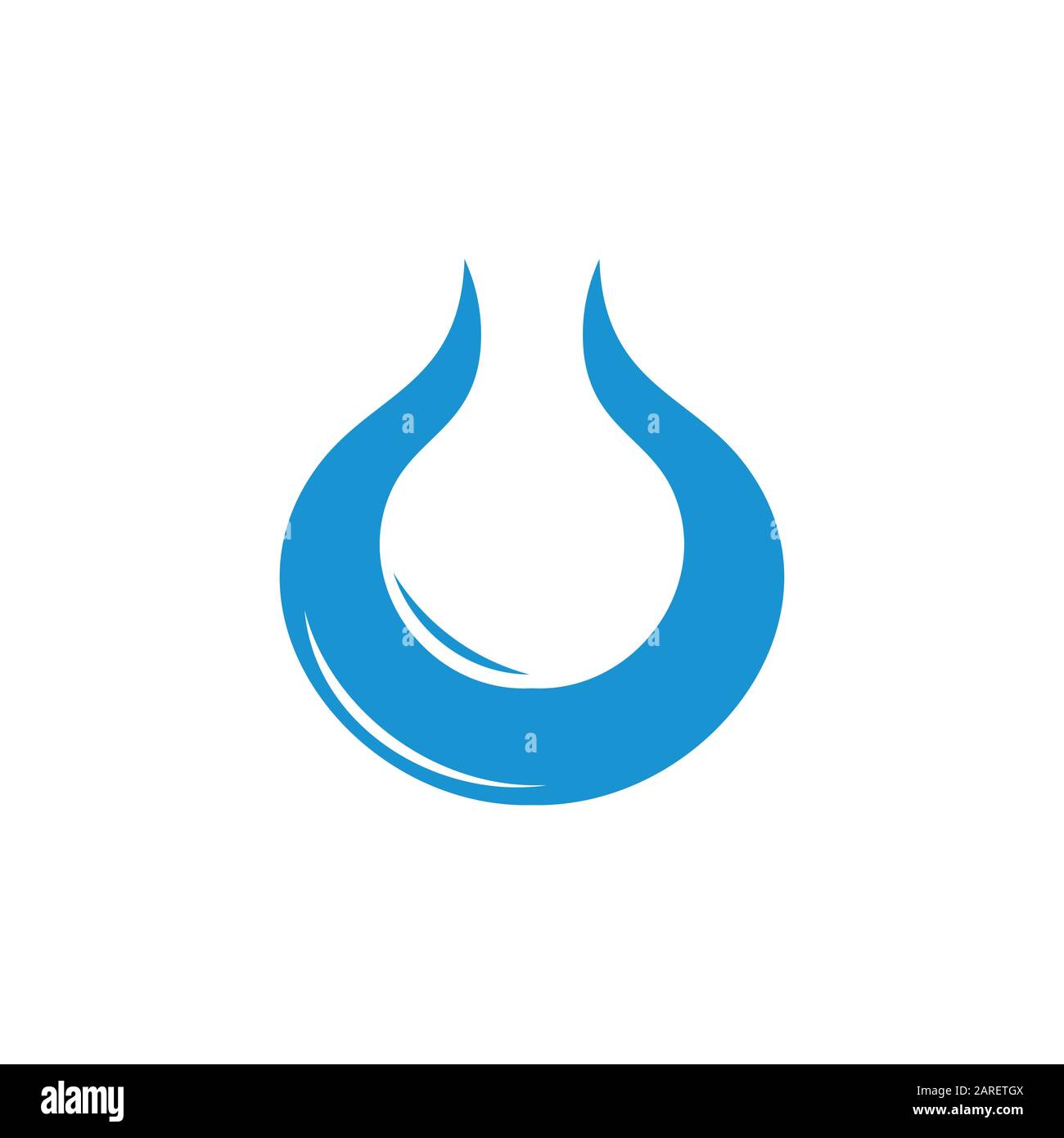 abstract water drop circle fresh symbol logo Stock Vector