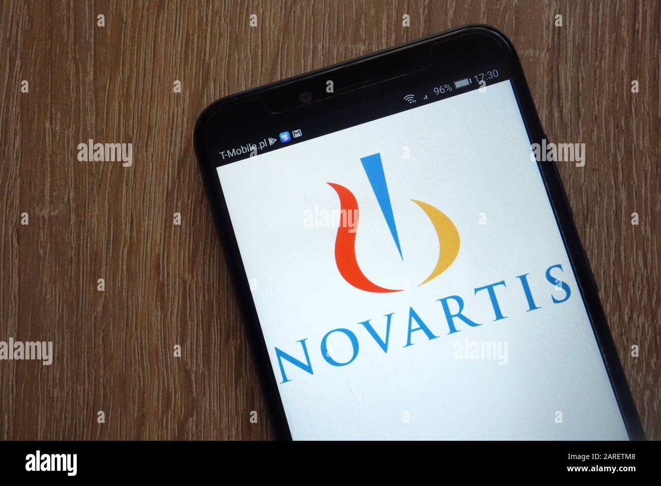 Novartis logo displayed on a modern smartphone Stock Photo