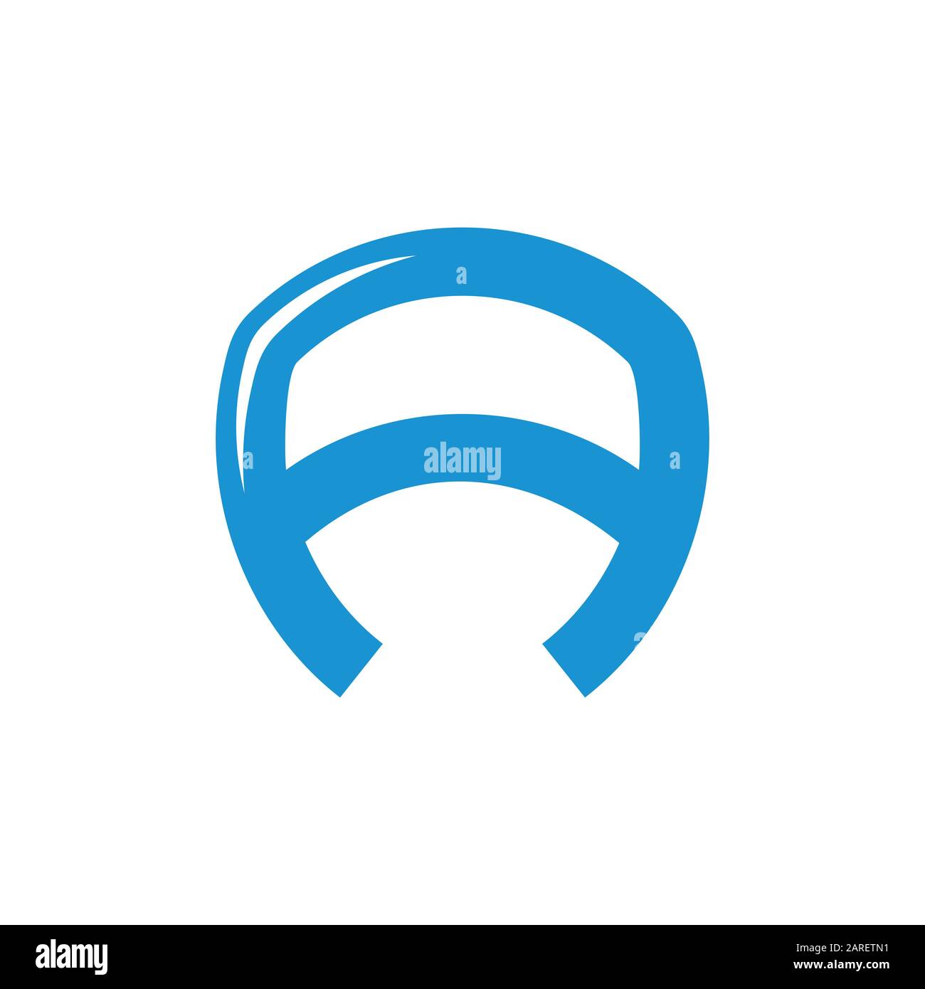 letter a simple shield design logo vector Stock Vector