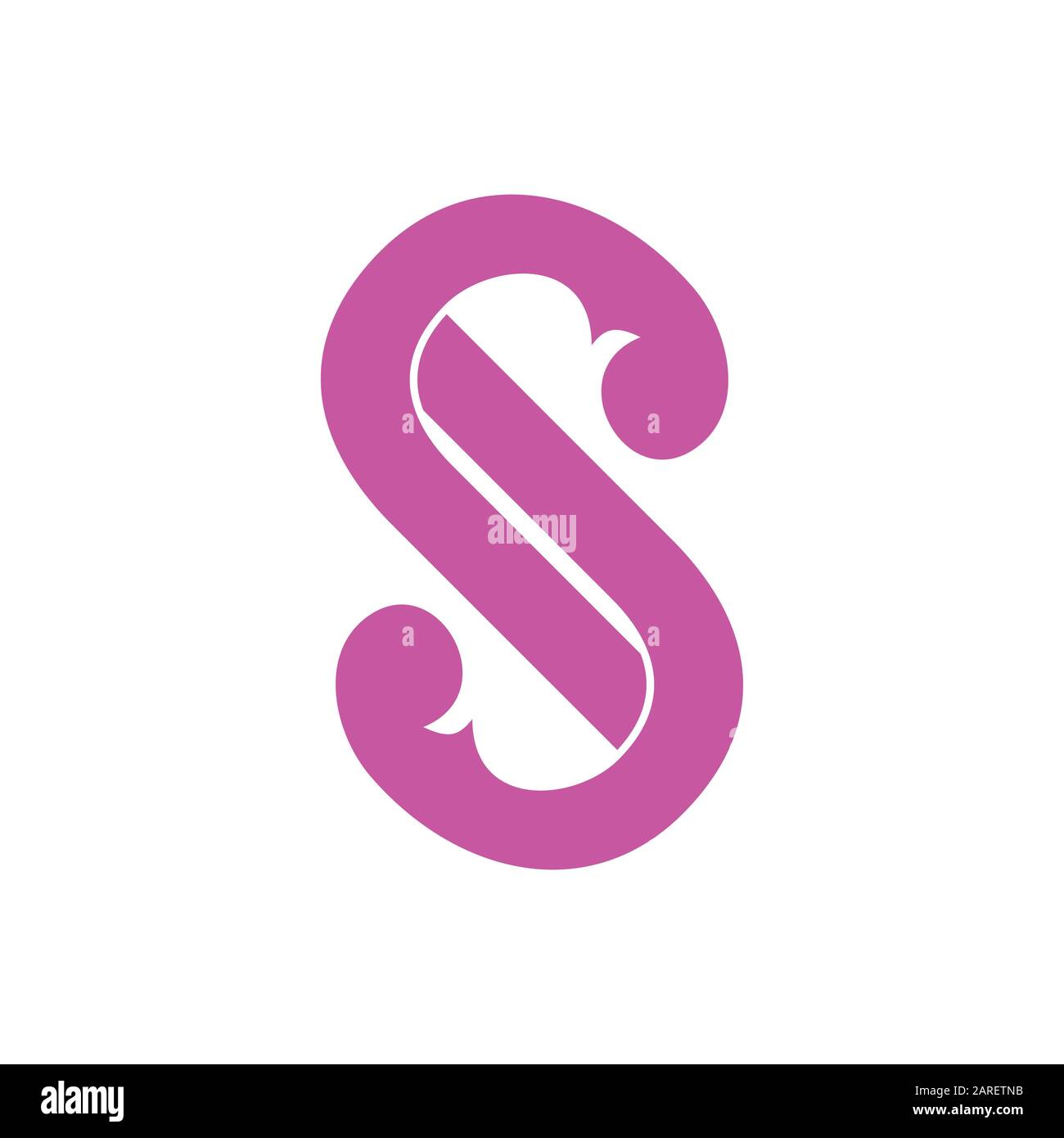 abstract letters sj linked logo vector Stock Vector