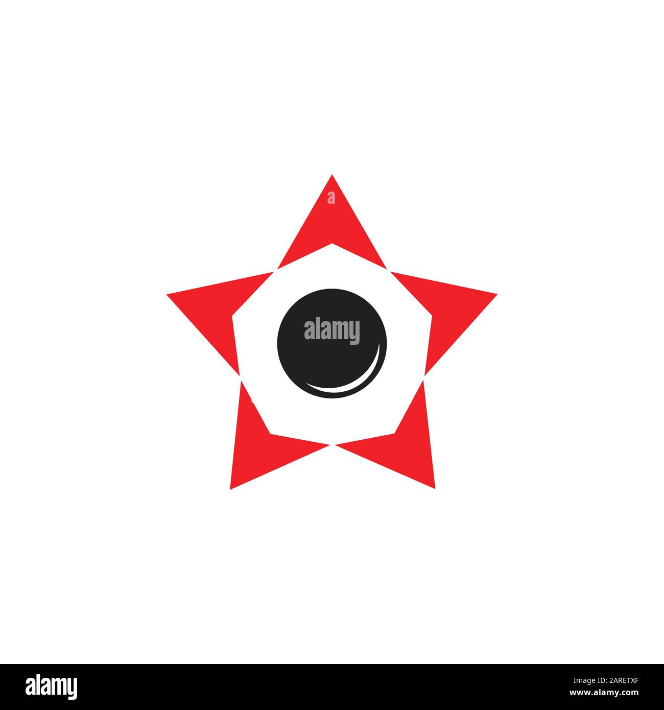 star circle arrows geometric logo Stock Vector