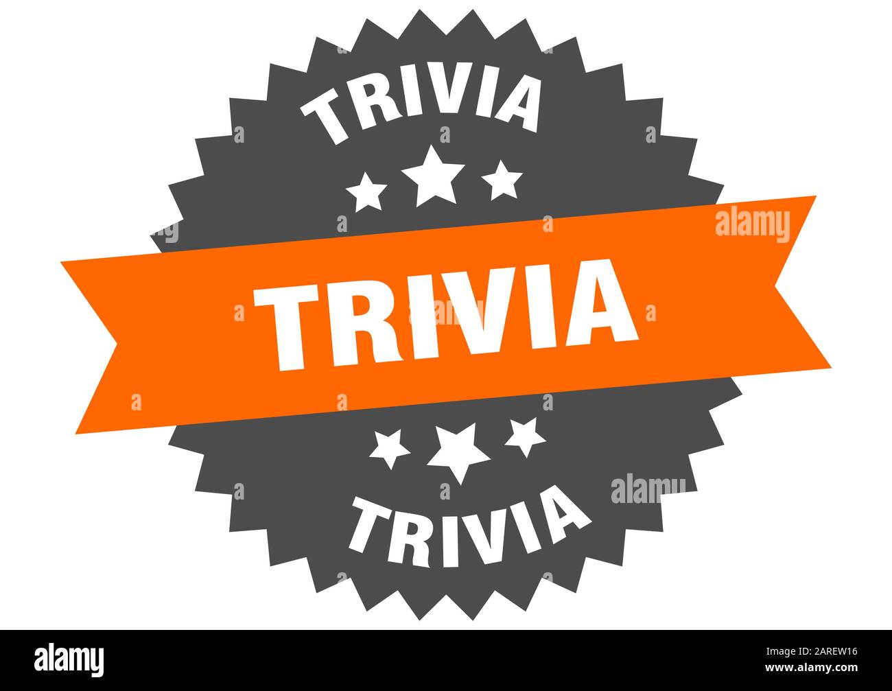 trivia sign. trivia circular band label. round trivia sticker Stock ...
