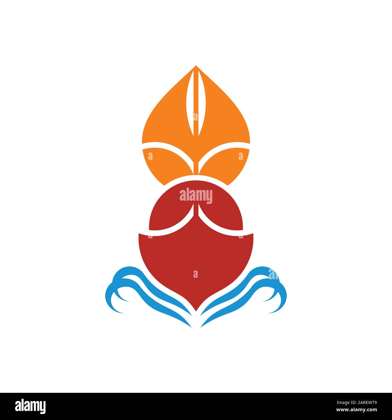 geometric sail waves symbol colorful logo vector Stock Vector