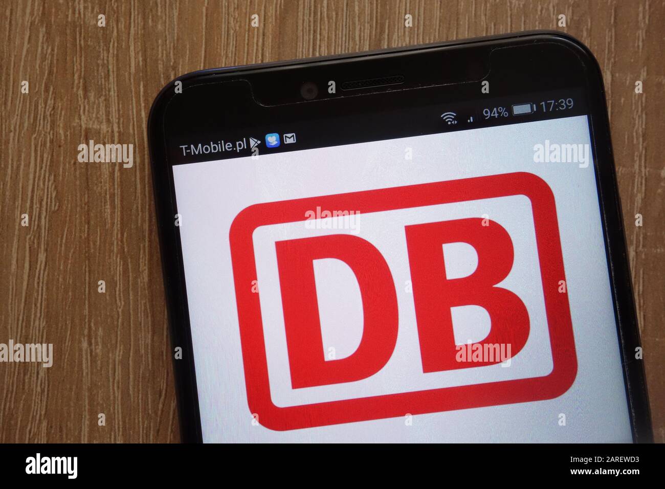 Deutsche Bahn logo displayed on a modern smartphone Stock Photo